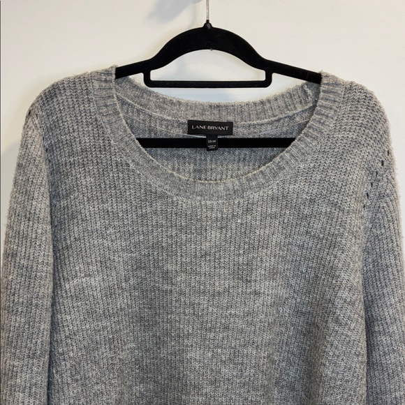 Lane Bryant Heather Gray Crew Neck Sweater - Picture 6 of 7